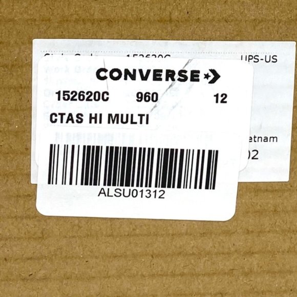 Converse Chuck Taylor Sneakers Hi Casual Black Shoes For Men Custom 152620C-BKW - Picture 2 of 12